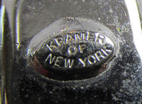 Kramer N.Y. Vintage 1940s Emerald-Rhinestone Glamour Bracelet - Signature - Thumbnail