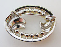 Crown Trifari Vintage 1950s Exceptional Rhinestone and Pearl Pin - Thumbnail
