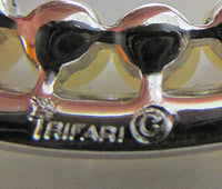 Crown Trifari Vintage 1950s Exceptional Rhinestone and Pearl Pin - Thumbnail