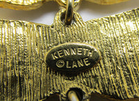 Kenneth J. Lane Vintage Adorable Retro Enameled Turtle Pendant - Thumbnail