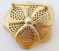 Vendome Vintage 1950s Mid Century Bold Floral Pin - Thumbnail