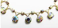 1950s Mid-Century Iridescent Aurora Borealis Diamante Necklace