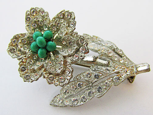 Vintage Delicate 1930s Retro Floral Trembler Pin