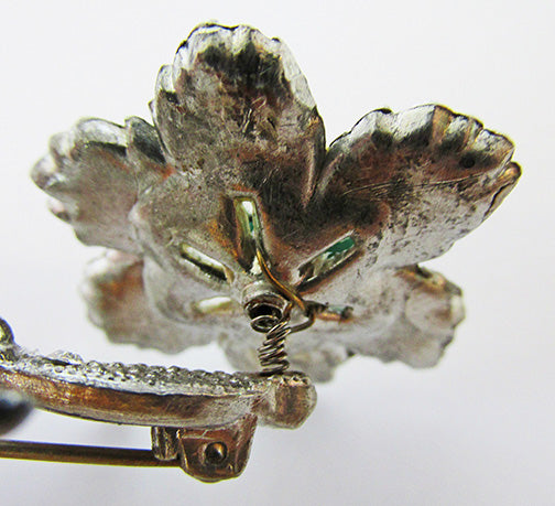 Vintage Delicate 1930s Retro Floral Trembler Pin