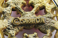 Sarah Coventry Vintage 1950s Whimsical Ruby Red and Pearl Turtle Pin - Thumbnail
