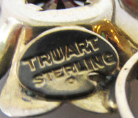 Truart Sterling Vintage 1940s Beautiful Retro Floral Bouquet Pin - Thumbnail