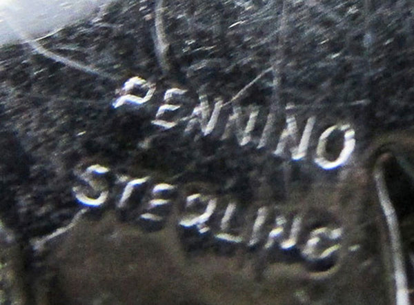 Pennino 1940s Vintage Spectacular Sterling and Diamante Pin/Pendant - Signature