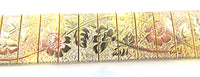 Sarah Coventry Vintage Jewelry Engraved Mural Floral Link Bracelet - Close Up - Thumbnail