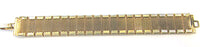 Sarah Coventry Vintage Jewelry Engraved Mural Floral Link Bracelet - Back - Thumbnail