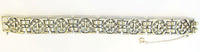 Vintage Jewelry Stunning 1930s Art Deco Diamante Link Bracelet - Back - Thumbnail