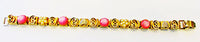 Vintage 1950s Costume Jewelry Mid-Century Diamante and Pearl Bracelet - Front - Thumbnail