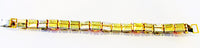 Vintage 1950s Costume Jewelry Mid-Century Diamante and Pearl Bracelet - Back - Thumbnail