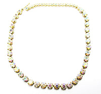 Vintage 1950 Jewelry Striking Mid-Century Minimalist Diamante Necklace - Front - Thumbnail