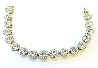 Judy Lee 1950s Vintage Jewelry Classic Mid-Century Diamante Bracelet - Front - Thumbnail