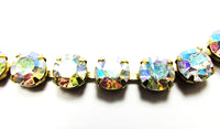 Vintage 1950 Jewelry Striking Mid-Century Minimalist Diamante Necklace - Close Up - Thumbnail