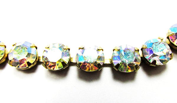 Vintage 1950 Jewelry Striking Mid-Century Minimalist Diamante Necklace - Close Up