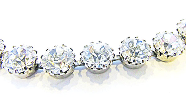 Judy Lee 1950s Vintage Jewelry Classic Mid-Century Diamante Bracelet - Close Up