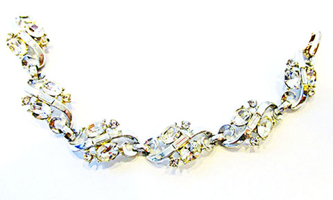 Trifari 1950s Vintage Jewelry Dazzling Mid-Century Diamante Bracelet - Front