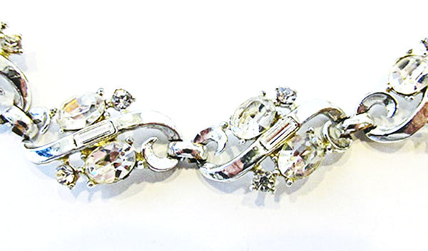 Trifari 1950s Vintage Jewelry Dazzling Mid-Century Diamante Bracelet - Close Up