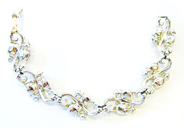 Trifari 1950s Vintage Jewelry Dazzling Mid-Century Diamante Bracelet - Back