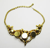Vintage 1960s Costume Jewelry Juliana Style Diamante Runway Necklace - Back - Thumbnail