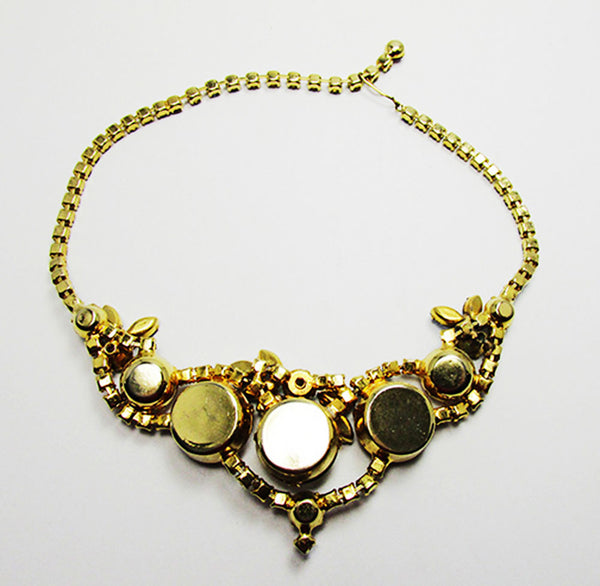 Vintage 1960s Costume Jewelry Juliana Style Diamante Runway Necklace - Back