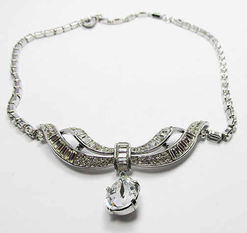 Crown Trifari Vintage  Stunning Mid Century 1950s Drop Necklace