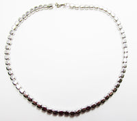 Vintage 1960s Mid-Century Classic Diamante Tennis Style Necklace - Back - Thumbnail