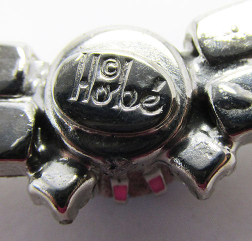  Hobe Stunning Vintage Mid Century Rhinestone Choker Necklace
