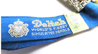 Deltah Vintage 1940s Rhinestone and Pearl Dog Collar Necklace - Hang Tag - Thumbnail