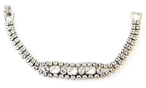 Weiss Vintage 1950s Mid-Century Superb Sparkling Diamante Bracelet - Front
