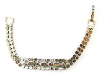 Weiss Vintage 1950s Mid-Century Superb Sparkling Diamante Bracelet - Back - Thumbnail