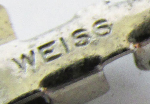 Weiss Vintage 1950s Mid-Century Superb Sparkling Diamante Bracelet - Signature
