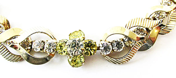 Sarah Coventry Vintage Jewelry 1960s Book Piece Diamante Bracelet - Close Up