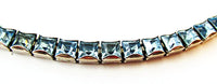 Weiss 1950s Vintage Jewelry Mid-Century Diamante Sapphire Bracelet - Close Up - Thumbnail