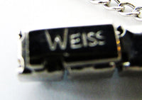 Weiss 1950s Vintage Jewelry Mid-Century Diamante Sapphire Bracelet - Signature - Thumbnail