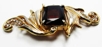 Vintage 1940s Magnificent Mid-Century Sparkling Diamante Pin - Front - Thumbnail