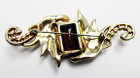 Vintage 1940s Magnificent Mid-Century Sparkling Diamante Pin - Back - Thumbnail