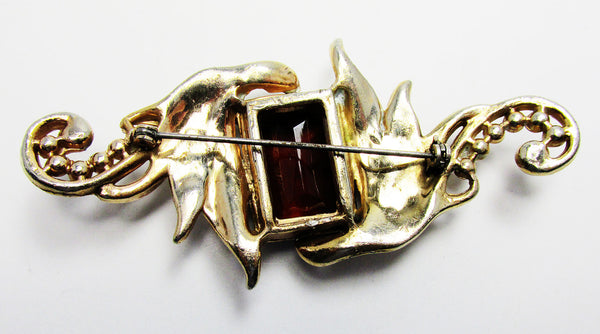 Vintage 1940s Magnificent Mid-Century Sparkling Diamante Pin - Back
