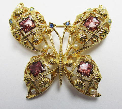 Avon Vintage Retro Contemporary Style Adorable Enamel Butterfly Pin