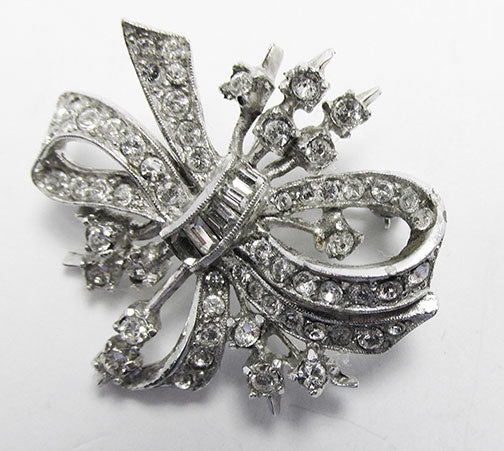 Beautiful Vintage Retro 1940s Floral Pin/Pendant