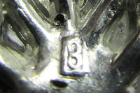Vintage Costume Jewelry 1930s Art Deco Sapphire Diamante Dress Clip - Signature - Thumbnail