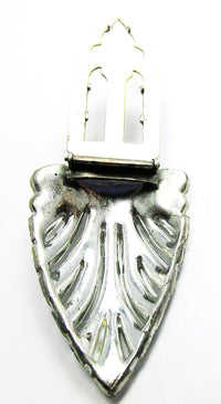 1930s Vintage Costume Jewelry Dramatic Art Deco Diamante Dress Clip - Thumbnail