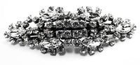 Kramer Vintage Jewelry Rare 1940s Sterling Diamante Duette Pin - Front - Thumbnail