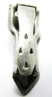 Vintage 1930s Costume Jewelry Delicate Art Deco Diamante Dress Clip - Back - Thumbnail