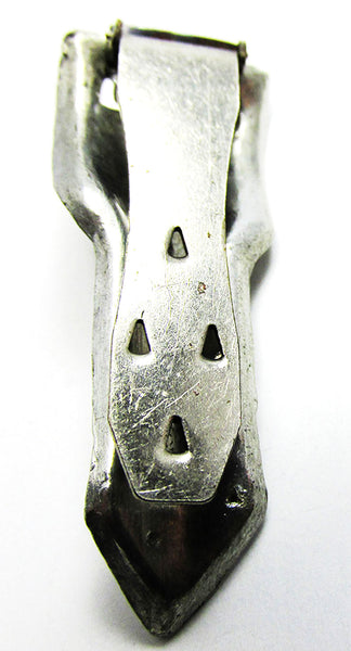 Vintage 1930s Costume Jewelry Delicate Art Deco Diamante Dress Clip - Back