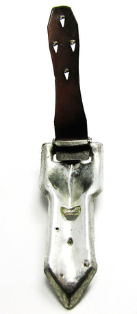 Vintage 1930s Costume Jewelry Delicate Art Deco Diamante Dress Clip - Back - Thumbnail