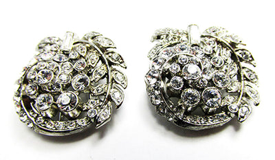 1930s Vintage Jewelry Dazzling Art Deco Diamante Duette Pin – alternate