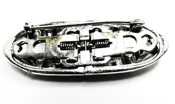 Coro 1930s Costume Jewelry Extraordinary Art Deco Diamante Duette Pin - Back