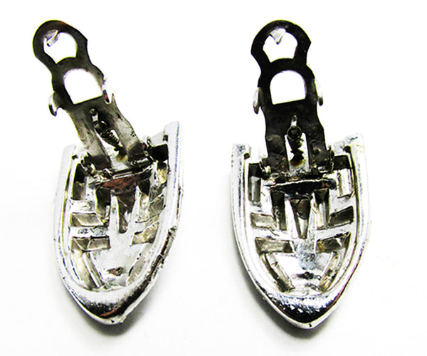 Coro 1930s Costume Jewelry Extraordinary Art Deco Diamante Duette Pin - Clip Backs